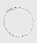 Syster P Herringbone Twisted Armband Silver M/L