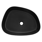 ML-Design Diskho i keramik, matt svart 55 x 42 x 14 cm, oval