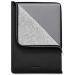 Woolnut læderfolie-etui til 16" MacBook Pro, sort
