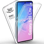 DN-Alive Front and Back Case For Samsung Galaxy S10 Lite Cover [Screen Protector] [Slim] [Transparent] [Clear] TPU Bumper 360° Full Body TPU Silicone Gel (Galaxy S10 Lite, Clear)