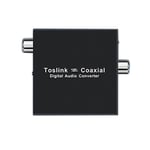 1X(Digital Audio Converter Bi-Directional RCA Digital Coaxial to Optical Toslink