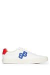 BOSS Mens Aiden Tenn Low-top Trainers with Monogram Detail Size 6 White