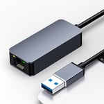 NÖRDIC USB-A til 2,5 Gbps LAN-adapter 15 cm kabel aluminium