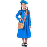 Amscan 9901692 - Evacuee Girl World War Historical Fancy Dress Costume Age: 7-8 Yrs