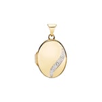 Lund Copenhagen Medaljon 14 Karat Guld Hänge Med Diamant 0,005 Carat W/si 508817-0,005