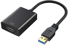 USB 3.0 to HDMI Adapter, 1080P Full HD Video and Audio Multi Monitor Graphics Converter Adaptor for Laptop/PC/Projector/HDTV Compatible with Windows XP 7/8/8.1/10 (VISTA & NO MAC)
