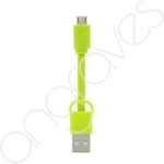 Energizer Portable Pocket Phone Micro-Usb Charging Data Cable Keyring Green