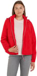 Tommy Hilfiger Women Jacket Windbreaker for Transition Weather, Red (Fierce Red), XL