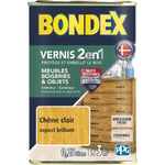 Bondex Vernis Bois 2 en 1 Protège et Embellit Aspect Brillant - 0,25L Couleur: Chêne clair
