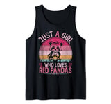 Just A Girl Who Loves Red Pandas, Red Pandas Girls Vintage Tank Top