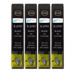4 Black Ink Cartridges for Epson WorkForce WF-3620, WF-7210DTW, WF-7620TWF