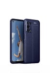 GOKEN Case for Oppo A74 5G / oppo A54 5G, TPU Shockproof Phone Cover with Leather Texture Design(Not leather material), Slim Soft Silicone Bumper Protective Shell, Blue