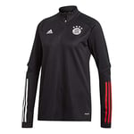 adidas FC Bayern Munchen Saison 2020/21 TR Top W Sweat d'entraînement Femme, Noir/Rouge (Black/FCB True Red), S
