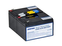 AVACOM- Batterie Plomb-Acide 24 V 12 Ah pour Peg Pérego F2, PBPP-24V012-F2A, Noir