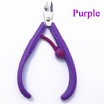 Cuticle Nipper Cutter Manicure Pedicure Tool Nail Art Purple