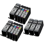 Compatible Multipack Canon Pixma TS8350 Printer Ink Cartridges (13 Pack) -1998C001
