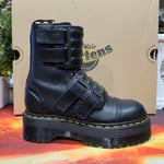 NEW! Dr Martens AXXEL Black Milled Nappa Leather Platform Boots Size UK 3