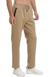 Tansozer Pantalon Jogging Homme Pantalon Survetement Homme Coton Sport Bas de Jogging Homme Pantalon Sudation Jogger Training Pants Pantalon Running Homme Khaki L