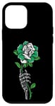 Coque pour iPhone 12 mini Rose du Nigeria avec squelette drapeau du Nigéria racines africaines Cadeaux africains