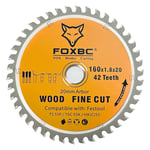 Lame de scie à chenilles 160x1,8x20mm 42T pour Festool TS 55 F, TSC 55 K, HK 55 et HKC 55, coupe fine du bois