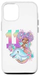 iPhone 15 Pro 11th Birthday Black Mermaid Melanin Party Girls 11 Eleven Case