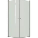Dansani Match hörndusch, modell E+E, 89x99 cm, klart glas, satin profil