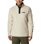 Columbia Men's Steens Mountain Half Snap Fleece Pull Over, Ancient Fossil x Black, Size XS