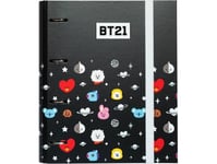 Line Friends Bt21 - Ringpärm För Dokumentförvaring Med Elastiskt Band (4 Ringar)