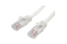 StarTech.com 1m White Cat5e / Cat 5 Snagless Patch Cable - patchkabel - 1 m - hvid