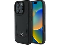 Mercedes Leather Urban Apple Iphone 16 Pro Case - Dėklas Telefonui Juodos Spalvos