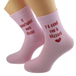 If Snowflakes Were Kisses Valentines Ladies Pink Socks UK Size 3.5-7.5 X6N212