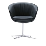 Walter Knoll - Bob Armchair 231-10, Matt Polished, Leather Cat. 55 Congress 1395 Curry, Synthetic Glides