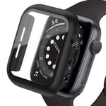 Hård Skal för Apple Watch Watch Case 9 8 7 6 5 4 38 40mm Tillbehör Skärmskydd iWatch Serie 44mm 45mm 41mm 42mm Svart 2 Black 2 Series 4654 SE 44MM