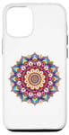 Coque pour iPhone 15 Mandala Joli Mandala Coloré Méditer Yoga Cristaux Joie