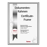Hama Detroit Cadre photo 21 x 29,7 cm (cadre en aluminium, cadre photo, cadre document, format portrait, paysage, à suspendre, incassable, en aluminium, format photo DIN A4, 21 x 29,7 cm), argenté