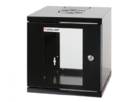Intellinet Network Cabinet, Wall Mount (Standard), 6U, Usable Depth 265mm/Width 239mm, Black, Assembled, Max 60kg, Metal & Glass Door, Back Panel, Removeable Sides,Suitable also for use on desk or floor, 10,Parts for wall install (eg screws/rawl plugs) not included - Skap - veggmonterbar - svart, RAL 9005 - 6U - 10