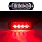 4 stroboskopblinkande varningsljus RÖD 4PCS 4PCS Röd Red Red 4Pcs-4Pcs