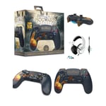 Manette PS4 Bluetooth Harry Potter Hogwarts Legacy Vivet Doré Lumineuse 3.5 JACK + Casque GAMING PS4-PS5 PLAYSTATION