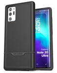 Encased Shockproof Galaxy Note 20 Ultra Case (2020 Rebel Armor) Military Grade Full Body Rugged Protective Cover (Samsung Note 20 Ultra) Black