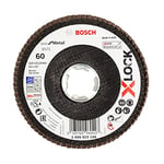 Bosch Accessories Professional 2608619202 Angled Flap Disc Best (for Metal, X-LOCK, X571, Diameter 125 mm, Grit Size K60)