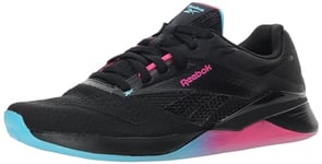 Reebok Unisex Nano X4 Sneaker, Black/BOLCYA/LASPIN, 4 UK