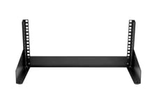 StarTech.com 4U 19" Desktop Open Frame Rack, 2 Post Free-Standing Network Rack Switch Depth for Patch Panel/Data/AV/IT/Communication/Studio/Computer Equipment 66lb Cap. w/ Cage Nuts/Screws - 4U 2-Post Desktop Rack (RK4OD) - rack - 4U