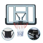 Nologo 43'' Wall Moundted Basketball Goal Hoop for Kids Adult - Indoor/Outdoor Portable PVC Backboard Stand, Standard Basketball Box BTZHY