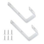 2 pc Bed Ladder Hooks J-Hooks for Bunk Beds Loft Beds and Ladders PVC White