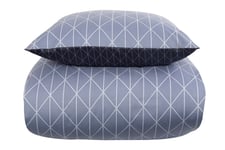 Sängkläder 140x220 cm - Harlekin blått sängkläderset - Vändbar design - In style sängkläder i mikrofiber