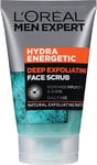 Men Expert Face Scrub, Hydra Energetic Deep Exfoliating Face Wash for Men 100 Ml