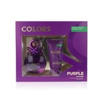 Colors De Benetton Purple For Her Giftset EDT Spray 50ml+Body Lotion 50ml