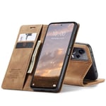 CaseMe Smart Magnet Flipdeksel Xiaomi Redmi Note 12 Pro 5G - Brun