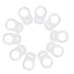 10 st mjuk silikonknapp Mam Ring Dummy Pacifier Holder Clip