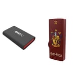EMTEC - Pack mobilité - Disque SSD X210 128 GB + Clés USB Harry Potter Gryffindor M730 32 GB